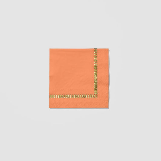 Tropical Coral Brushstroke Cocktail Napkins (25 per pack) Coterie