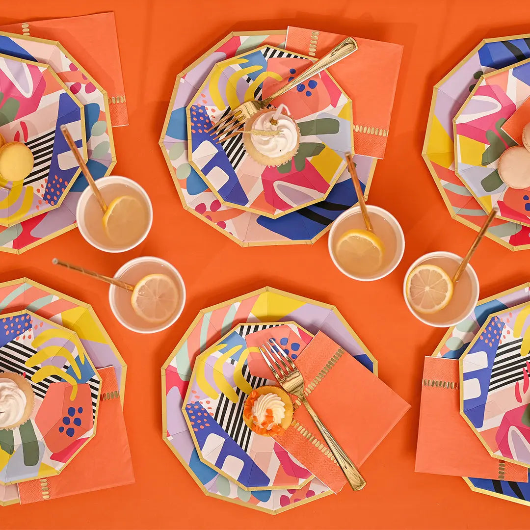 Tropical Coral Brushstroke Cocktail Napkins (25 per pack) Coterie