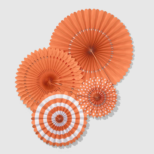 Tropical Coral Party Fans Coterie