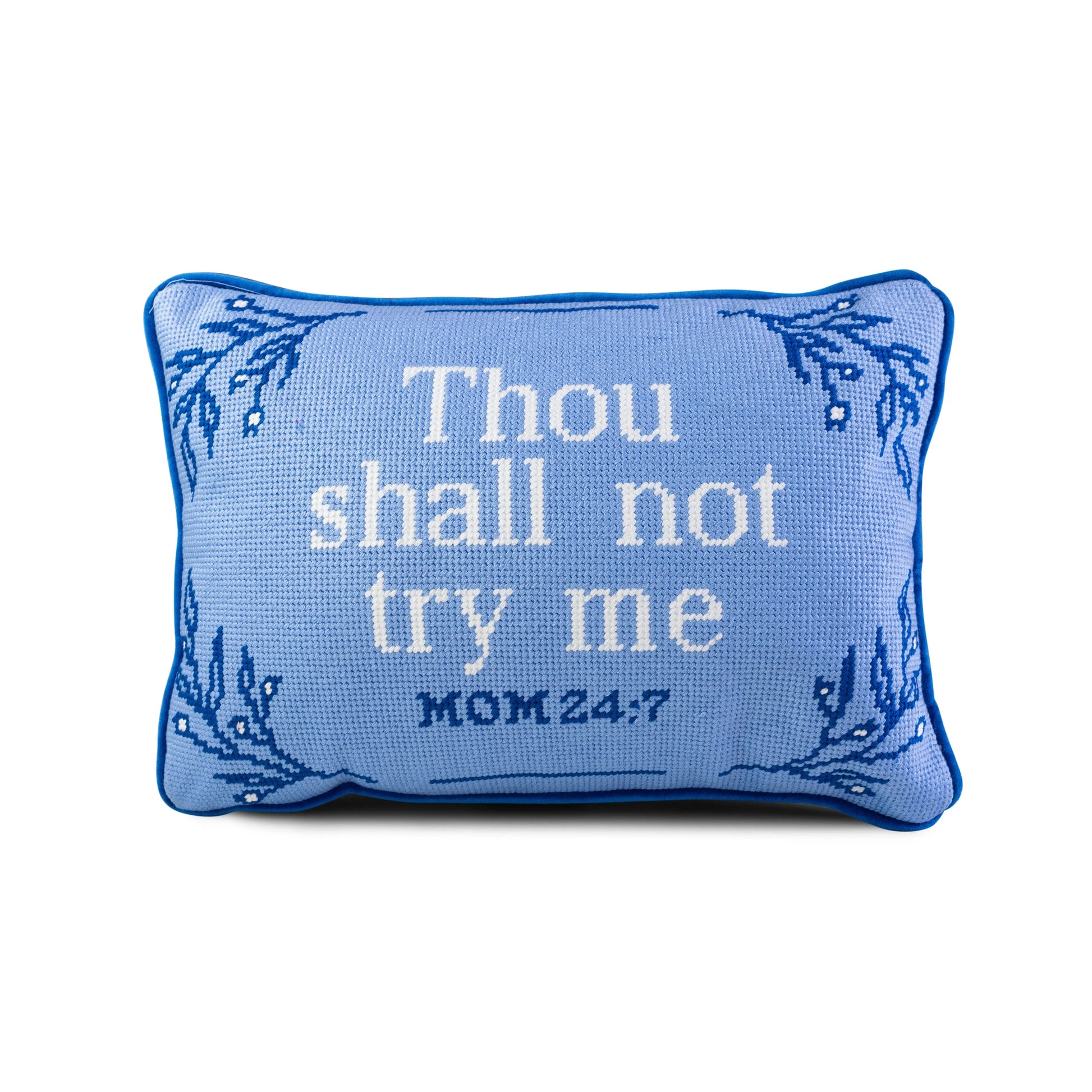 Try Me Needlepoint Pillow Furbish Studio