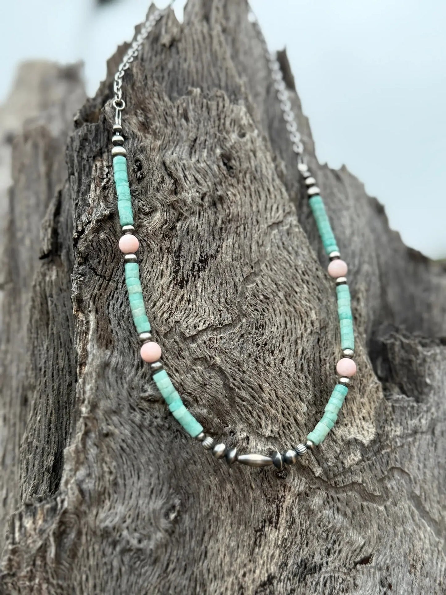 Turquoise And Blush Beaded Necklace Wild Junkie