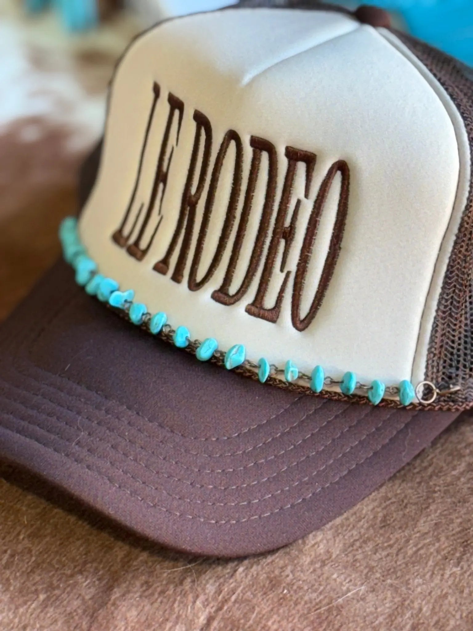 Turquoise Chips Trucker Hat Chain Wild Junkie