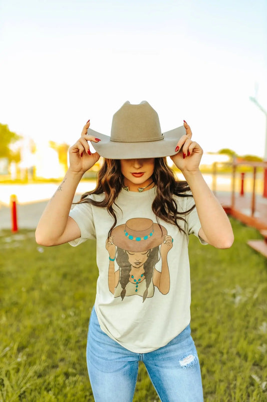 Turquoise Cowgirl Graphic Tee Wild Junkie