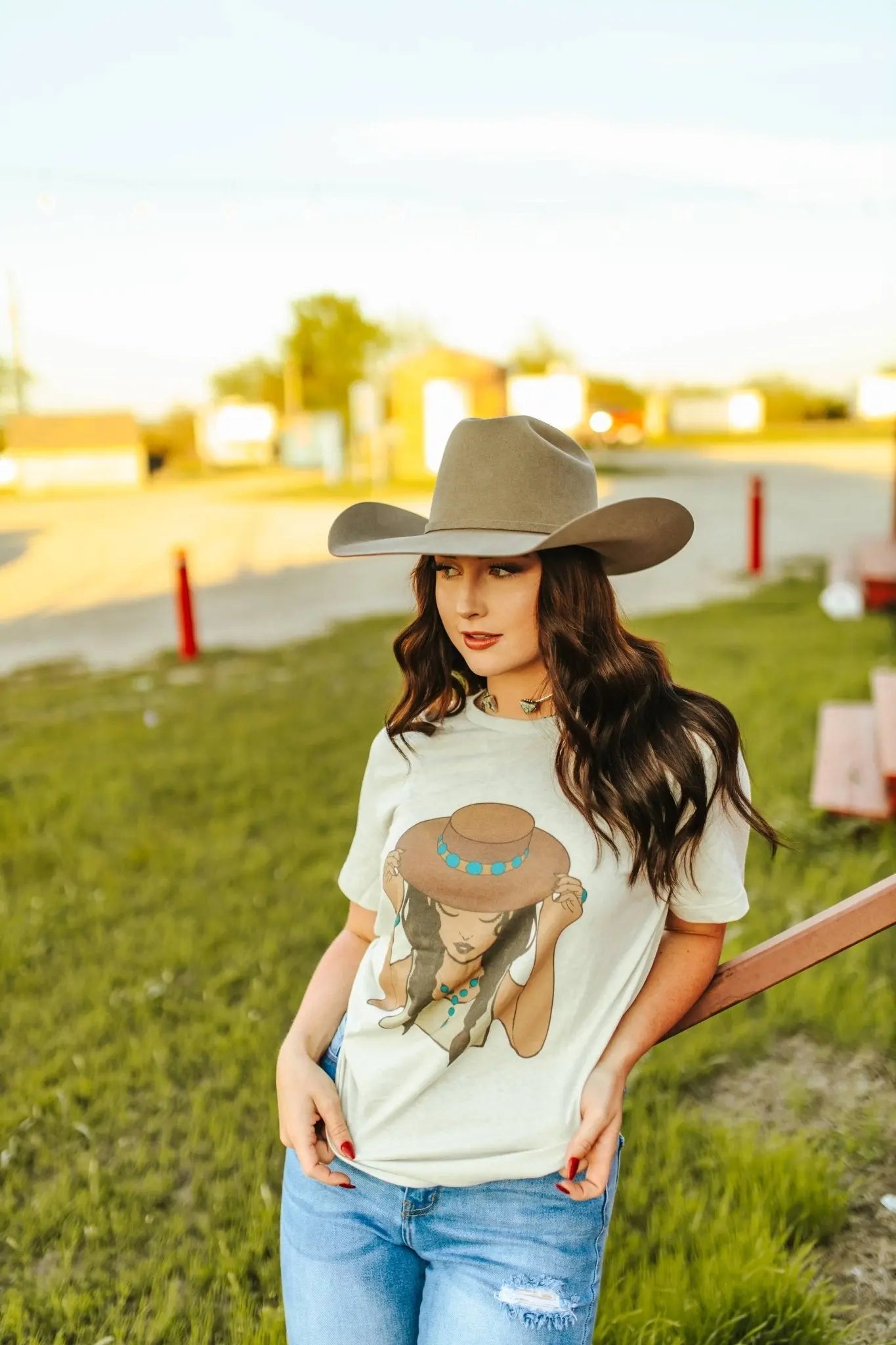 Turquoise Cowgirl Graphic Tee Wild Junkie