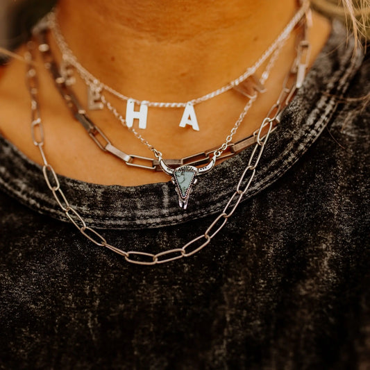 Turquoise Stone Steer Necklace Wild Junkie