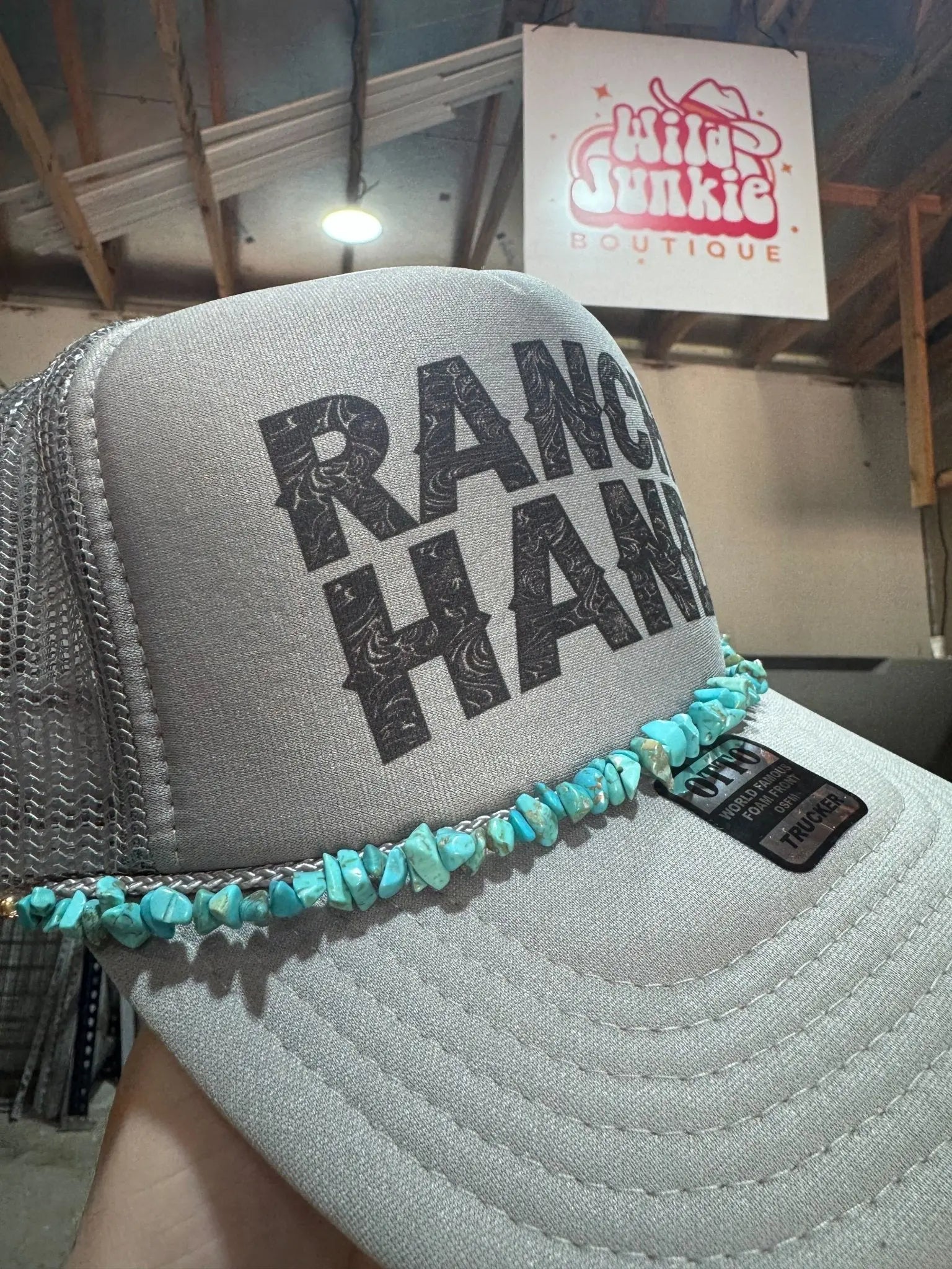 Turquoise Stones Hat Chain Wild Junkie