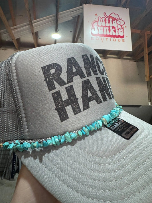 Turquoise Stones Hat Chain Wild Junkie