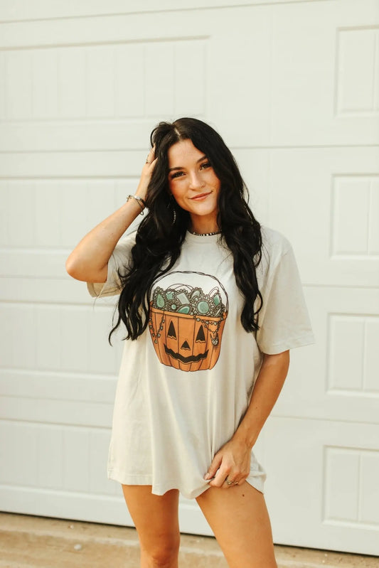 Turquoise Treats Halloween Graphic Tee Wild Junkie