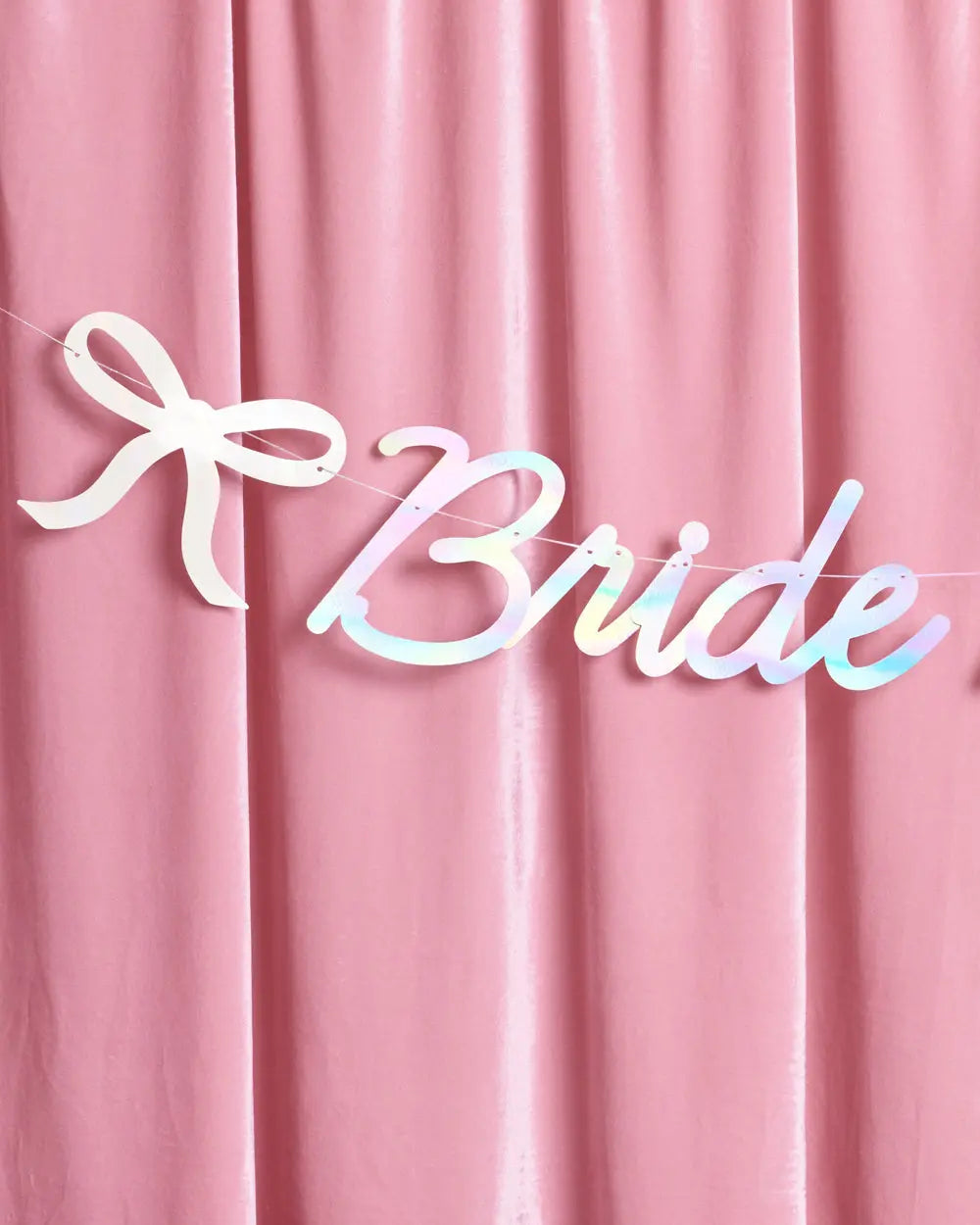 Tying The Knot Banner - iridescent foil banner xo, Fetti