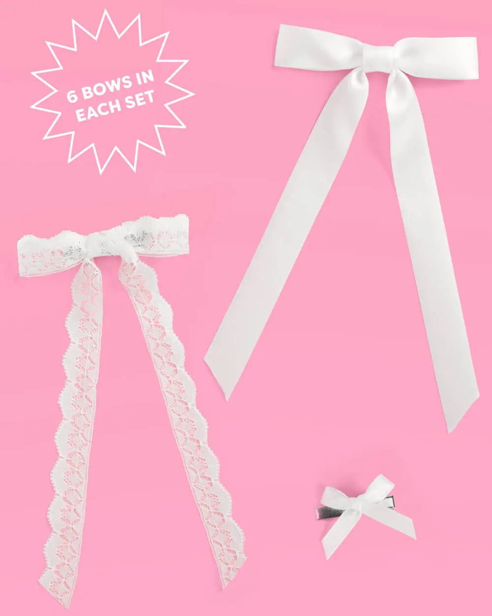 Tying the Knot Bow Set - set of 8 hair bows xo, Fetti