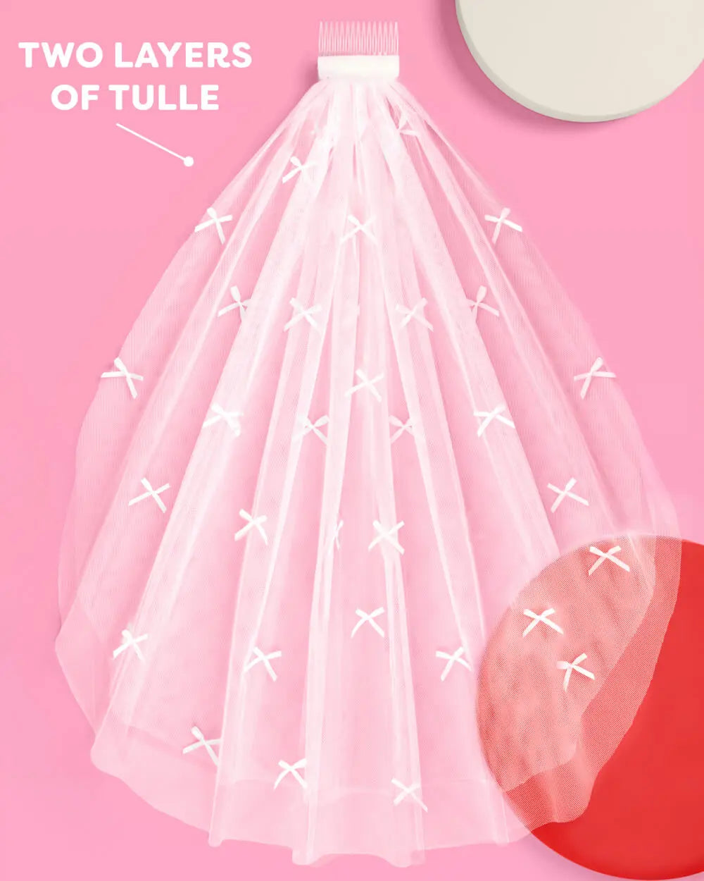 Tying the Knot Duo - mini bows veil + gloves xo, Fetti