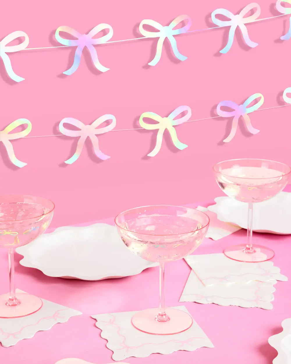 Tying the Knot Garland - iridescent foil backdrop xo, Fetti