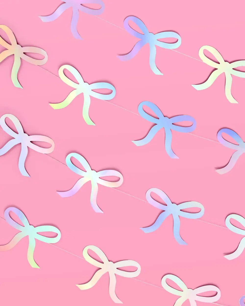 Tying the Knot Garland - iridescent foil backdrop xo, Fetti