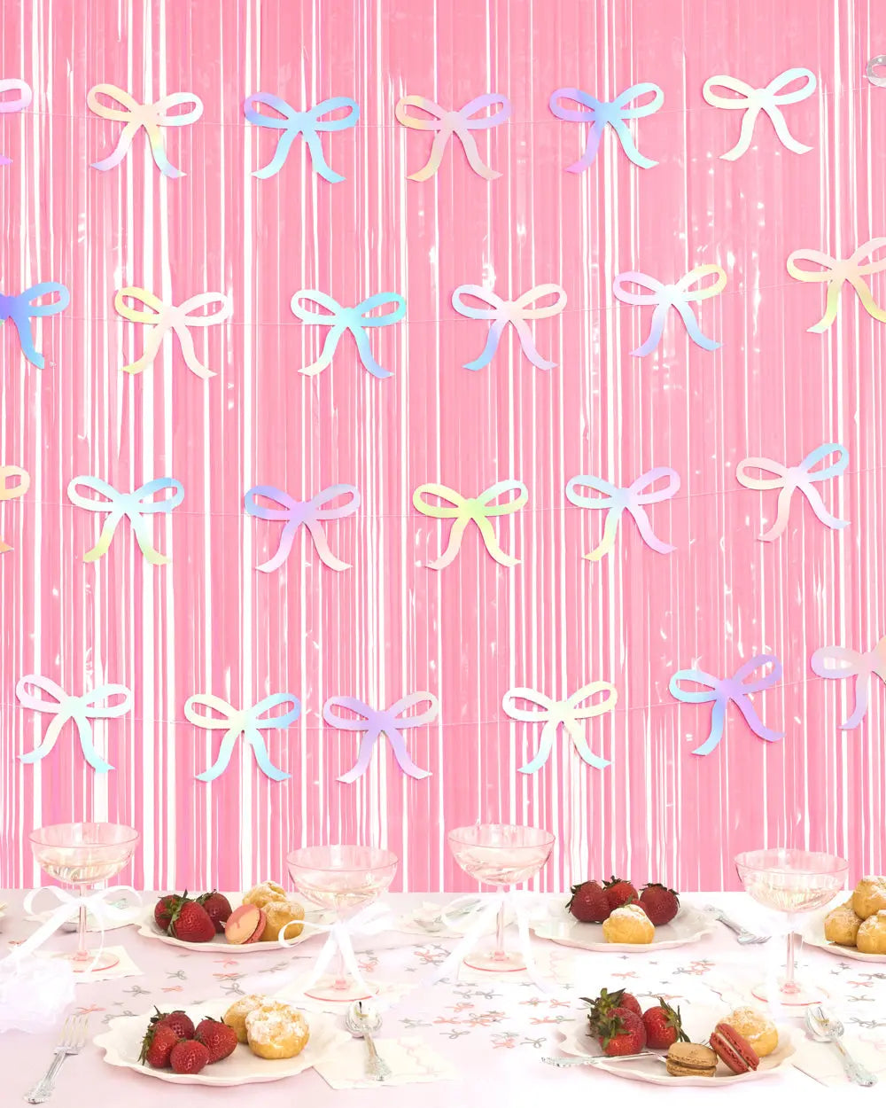 Tying the Knot Garland - iridescent foil backdrop xo, Fetti