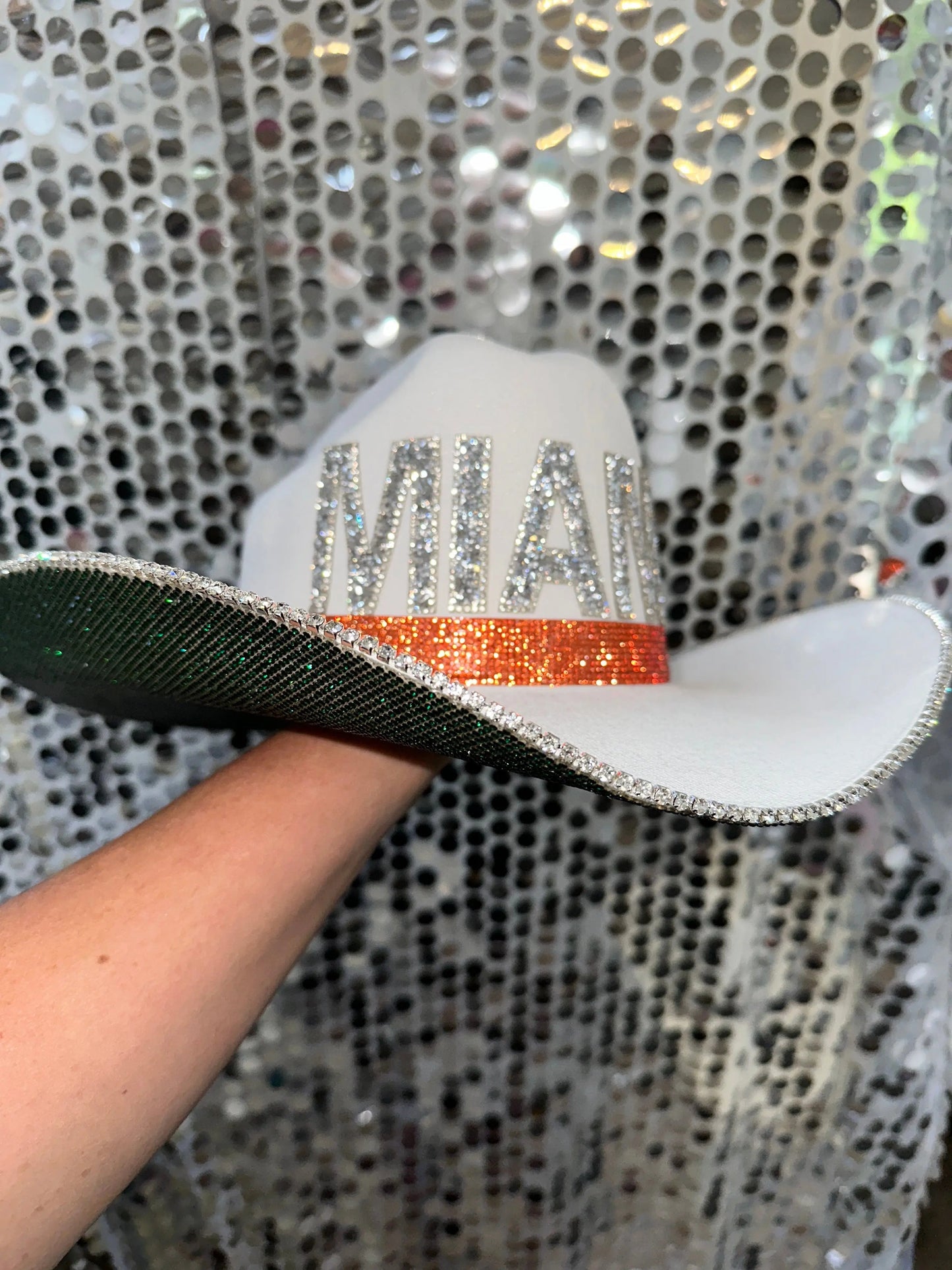 University of Miami Hat Rhinestone Cowgirl
