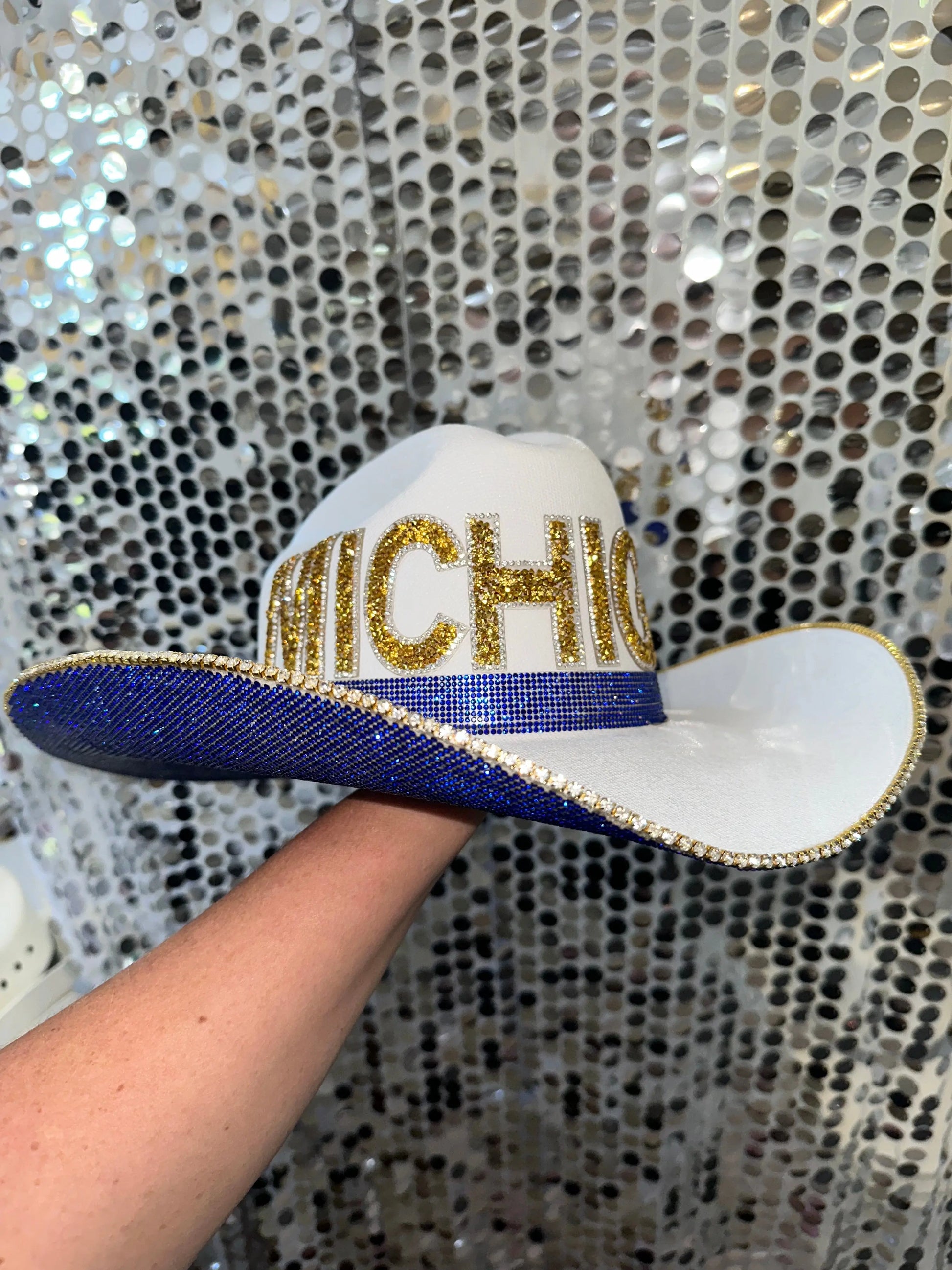 University of Michigan Hat Rhinestone Cowgirl