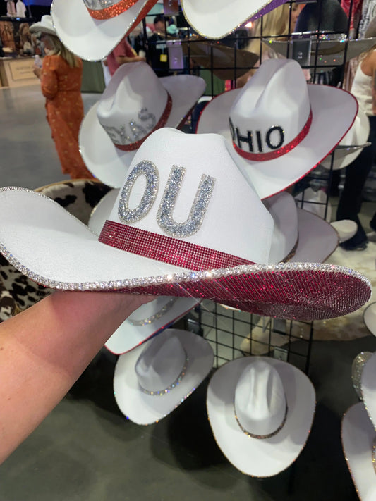 University of Oklahoma Hat Rhinestone Cowgirl