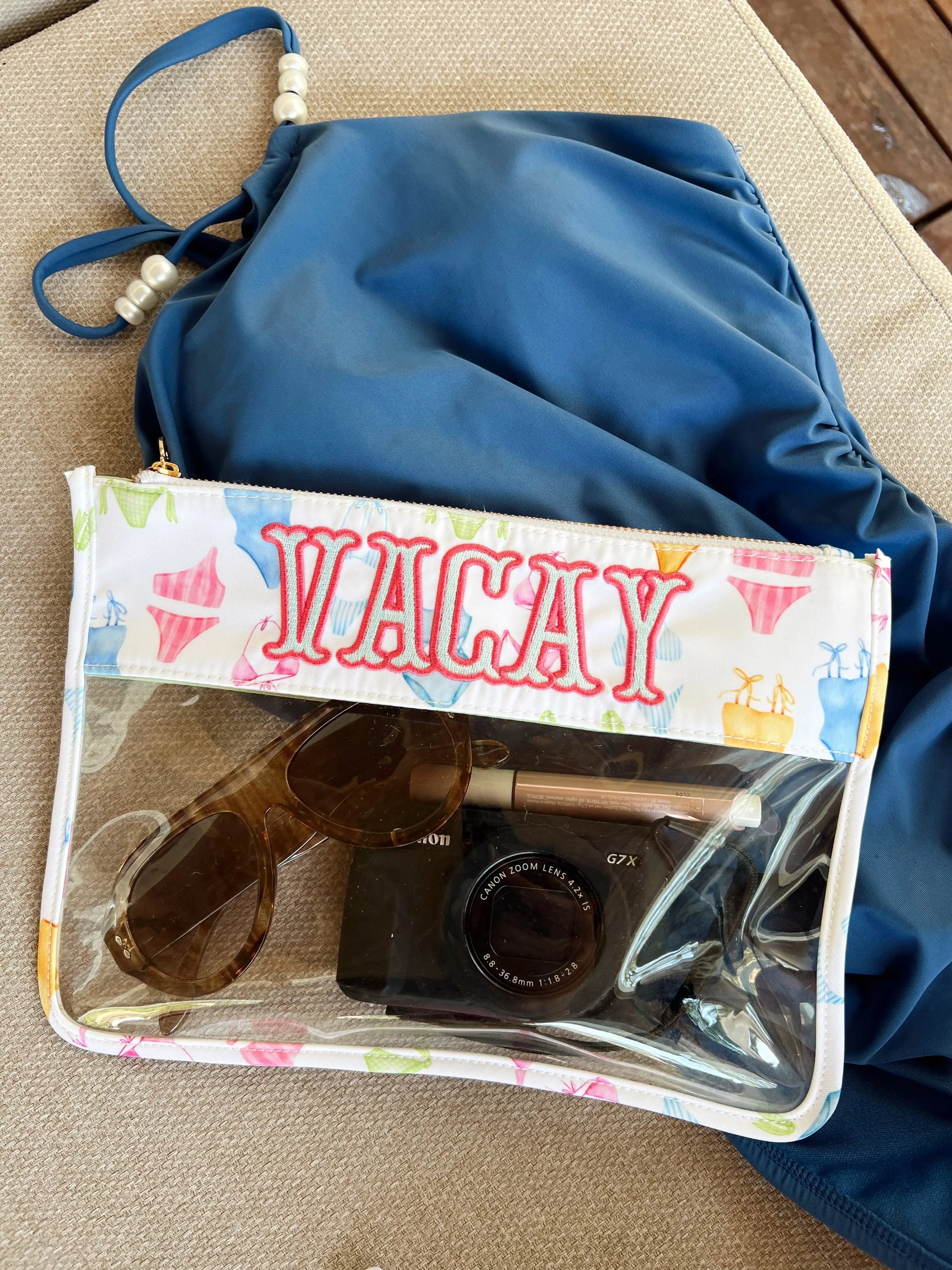 Vacay - Bikinis Clear Pouch KenzKustomz