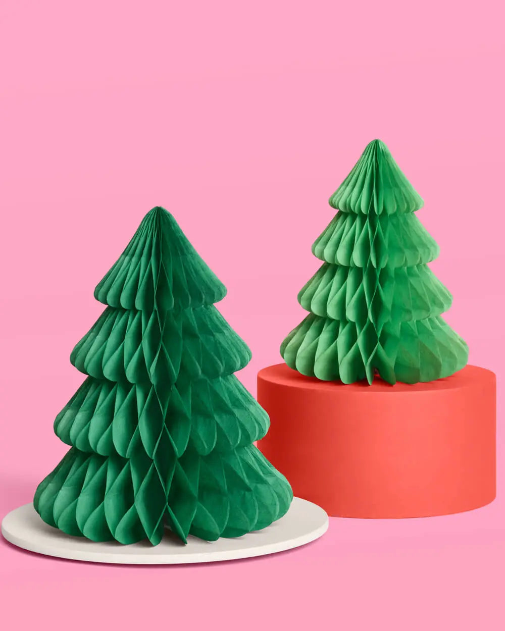 Very Merry Tree Set - 4 accordion tissue paper trees xo, Fetti