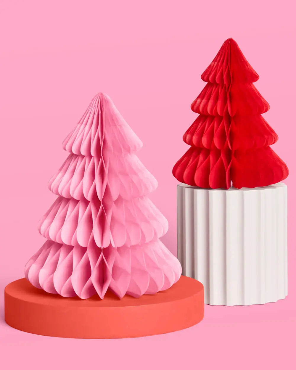 Very Merry Tree Set - 4 accordion tissue paper trees xo, Fetti