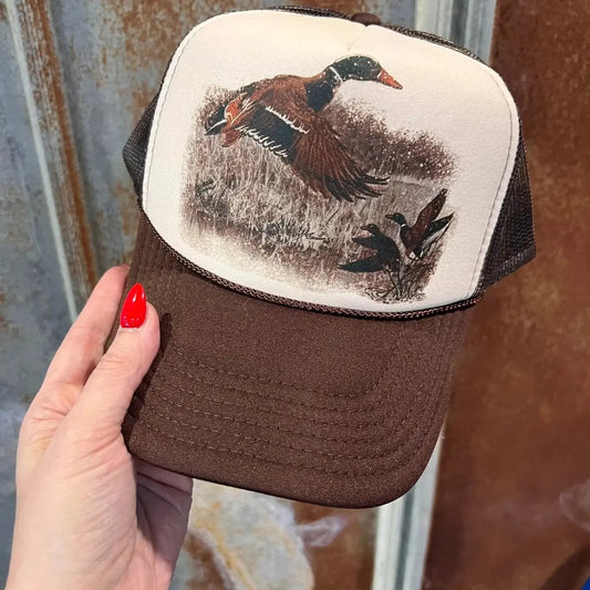 Vintage Duck Trucker Hat Wild Junkie