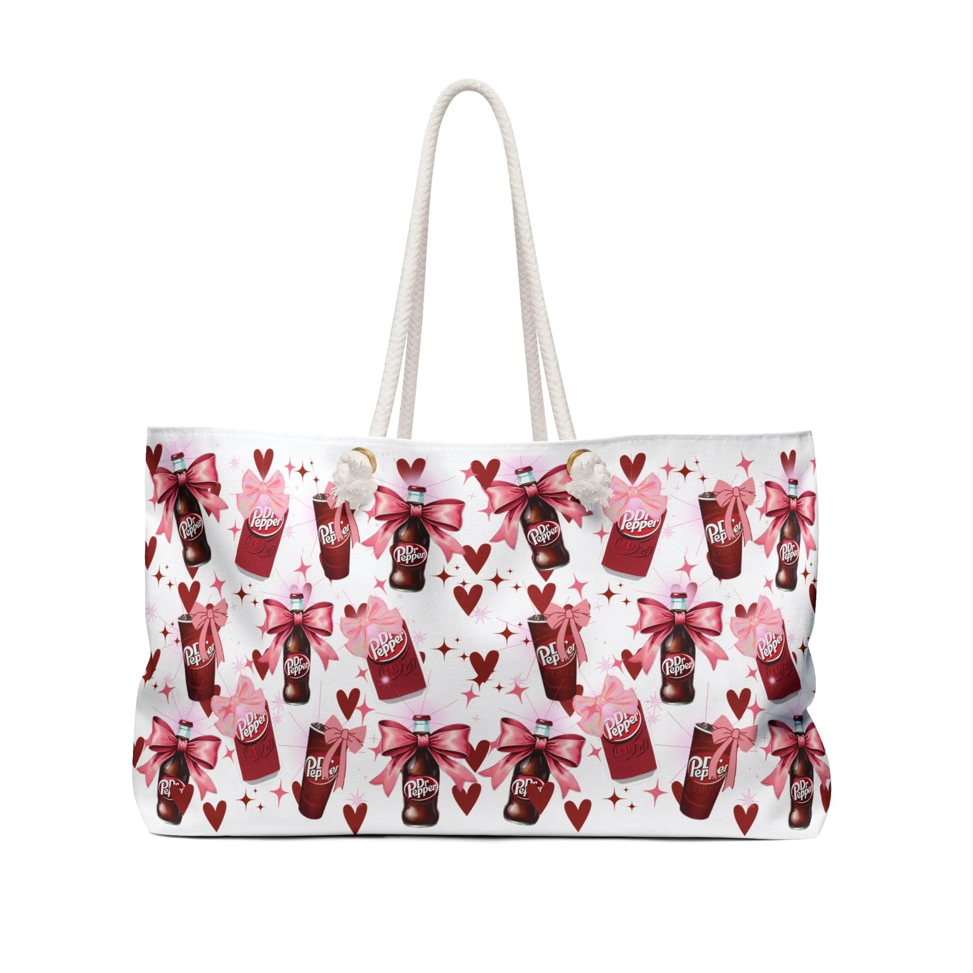 Weekender Bag - Dr. Pepper Coquette Bow Print Printify