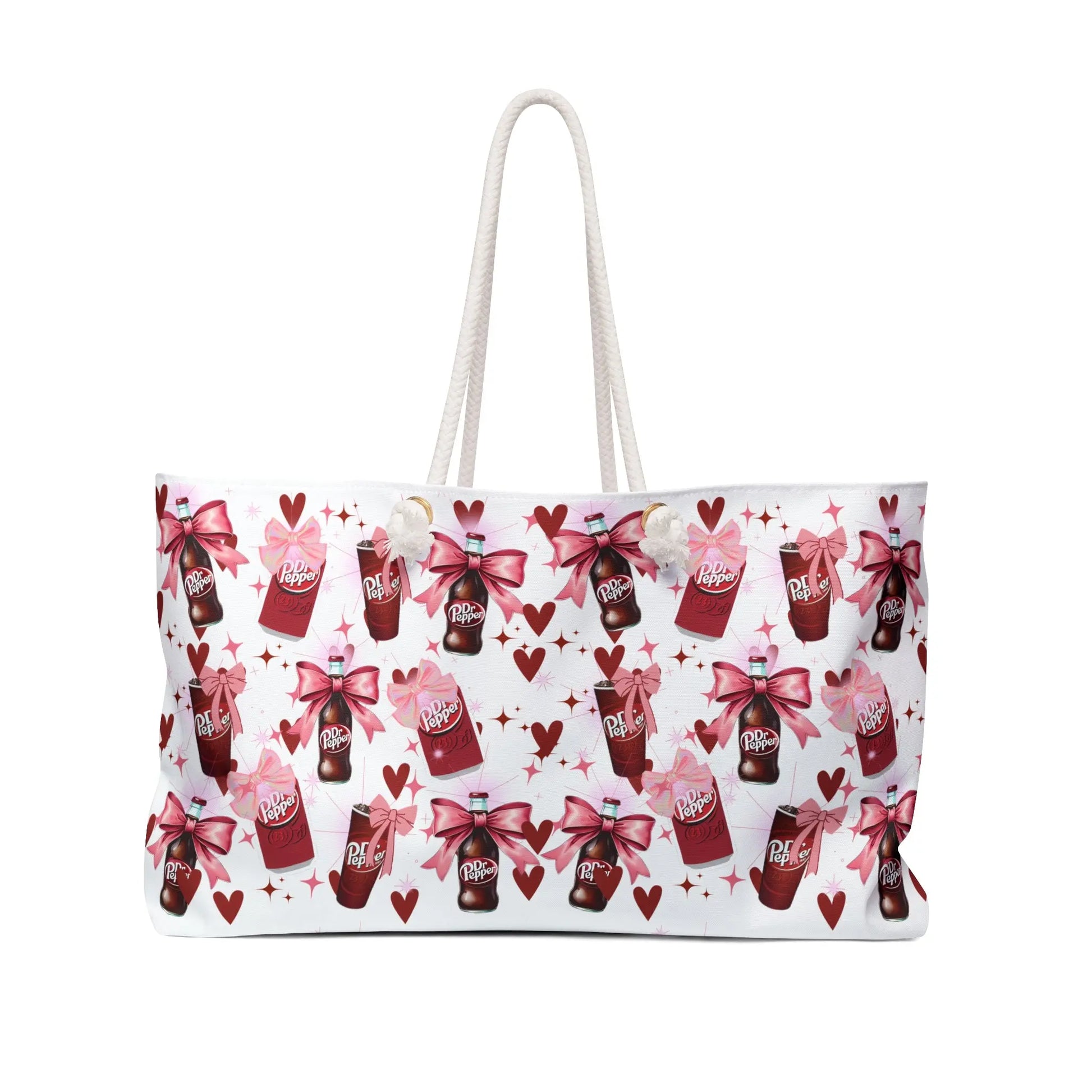 Weekender Bag - Dr. Pepper Coquette Bow Print Printify