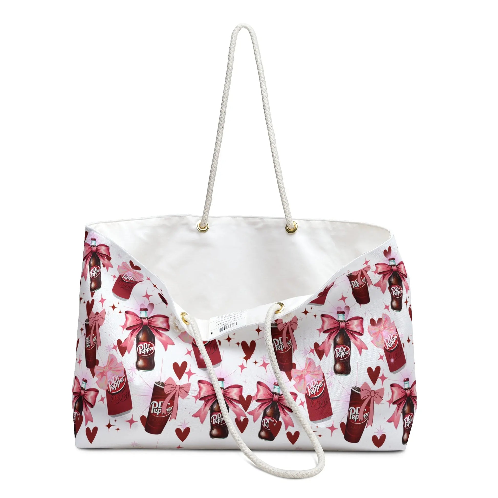 Weekender Bag - Dr. Pepper Coquette Bow Print Printify