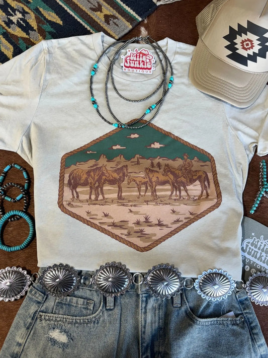 Western Horses Graphic Tee Wild Junkie