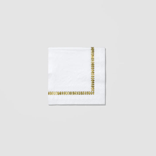 White Brushstroke Cocktail Napkins (25 per pack) Coterie