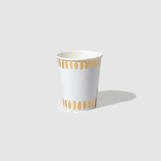 White Brushstroke Cups (10 per pack) Coterie