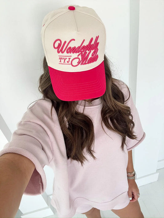 Wonderfully Made - Hot Pink Vintage Trucker Hat KenzKustomz