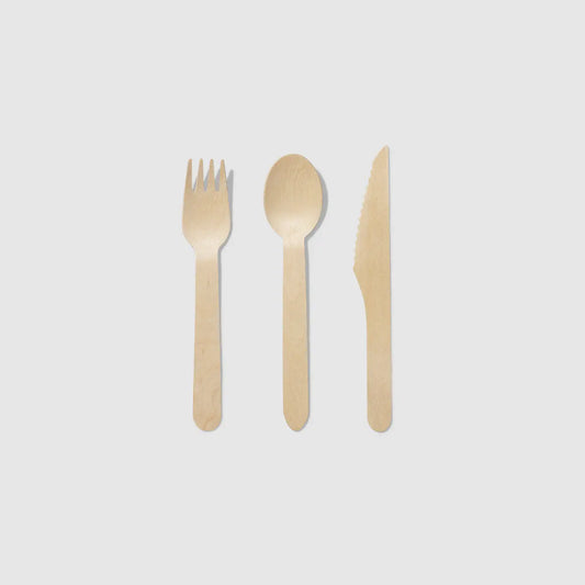 Wooden Cutlery Set (30 per pack) Coterie