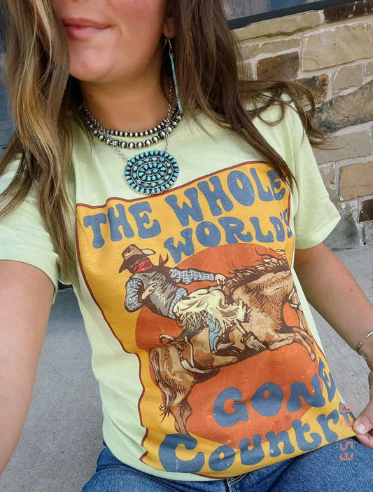 World's Gone Country Western Graphic Tee Wild Junkie
