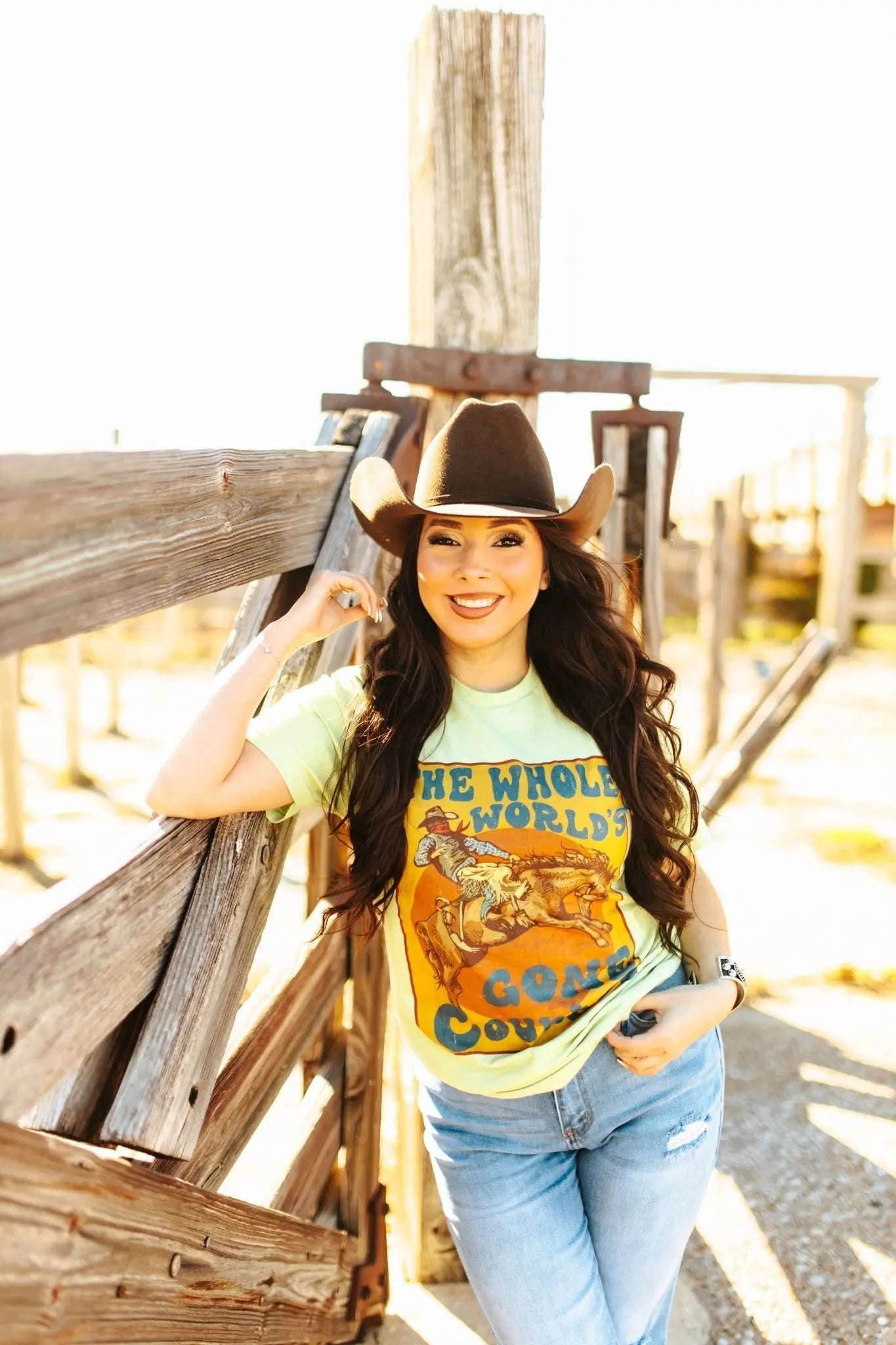 World's Gone Country Western Graphic Tee Wild Junkie