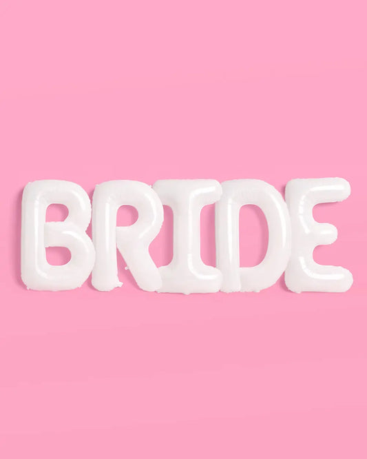 XL BRIDE Balloons - 40" white matte balloons xo, Fetti