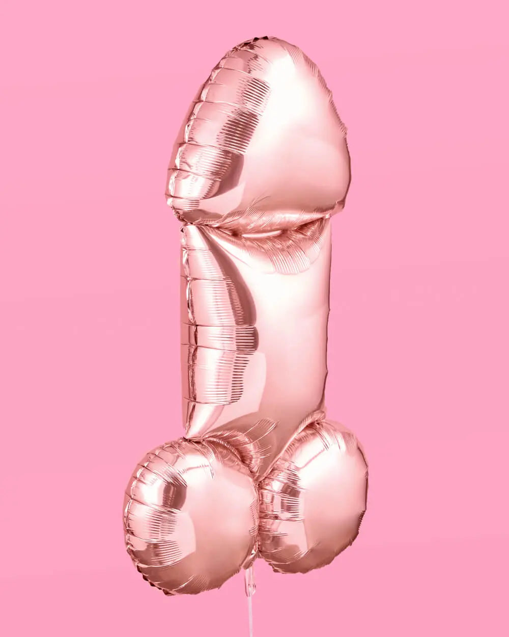 XL Penis Balloon - 40" rose gold foil balloon xo, Fetti