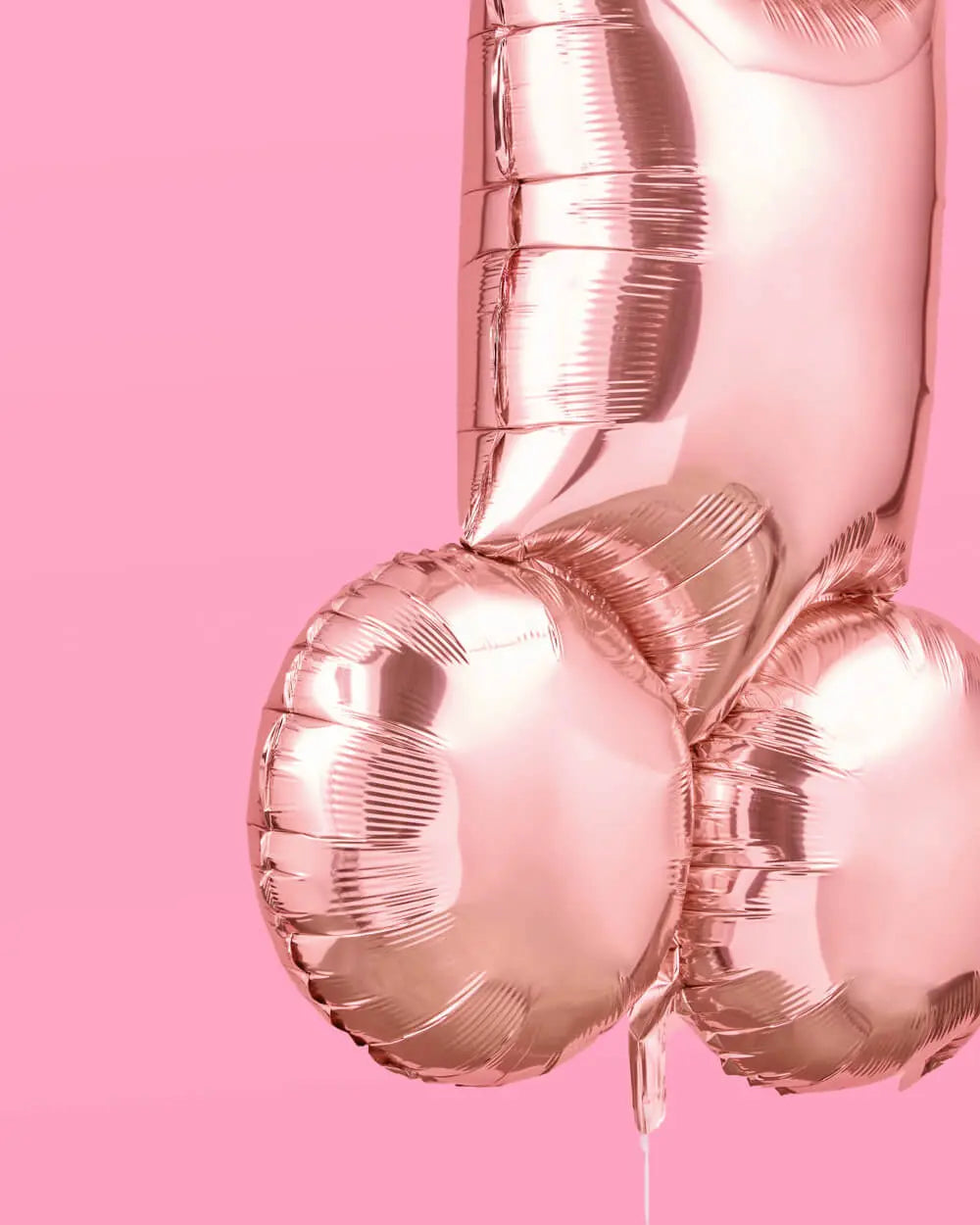 XL Penis Balloon - 40" rose gold foil balloon xo, Fetti