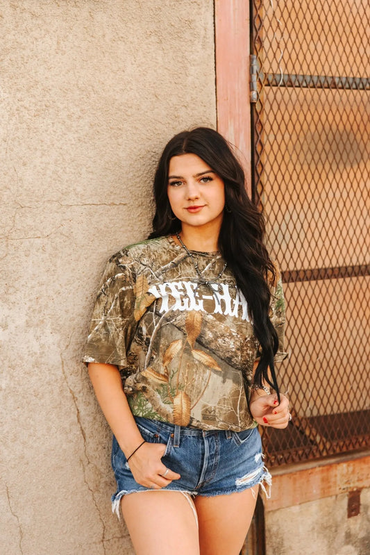 Yee-Haw Tree Camo Graphic Tee Wild Junkie