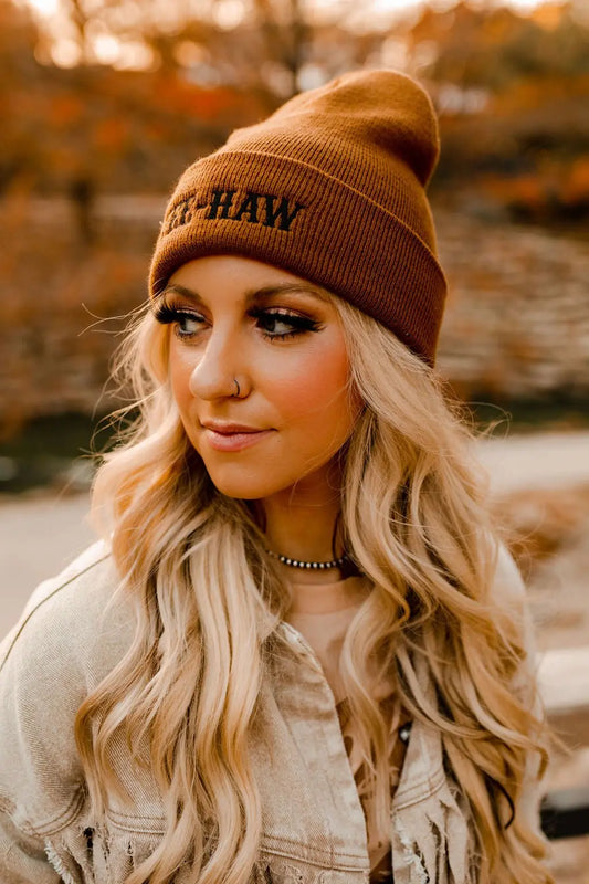 Yeehaw Knit Embroidered Beanie Wild Junkie