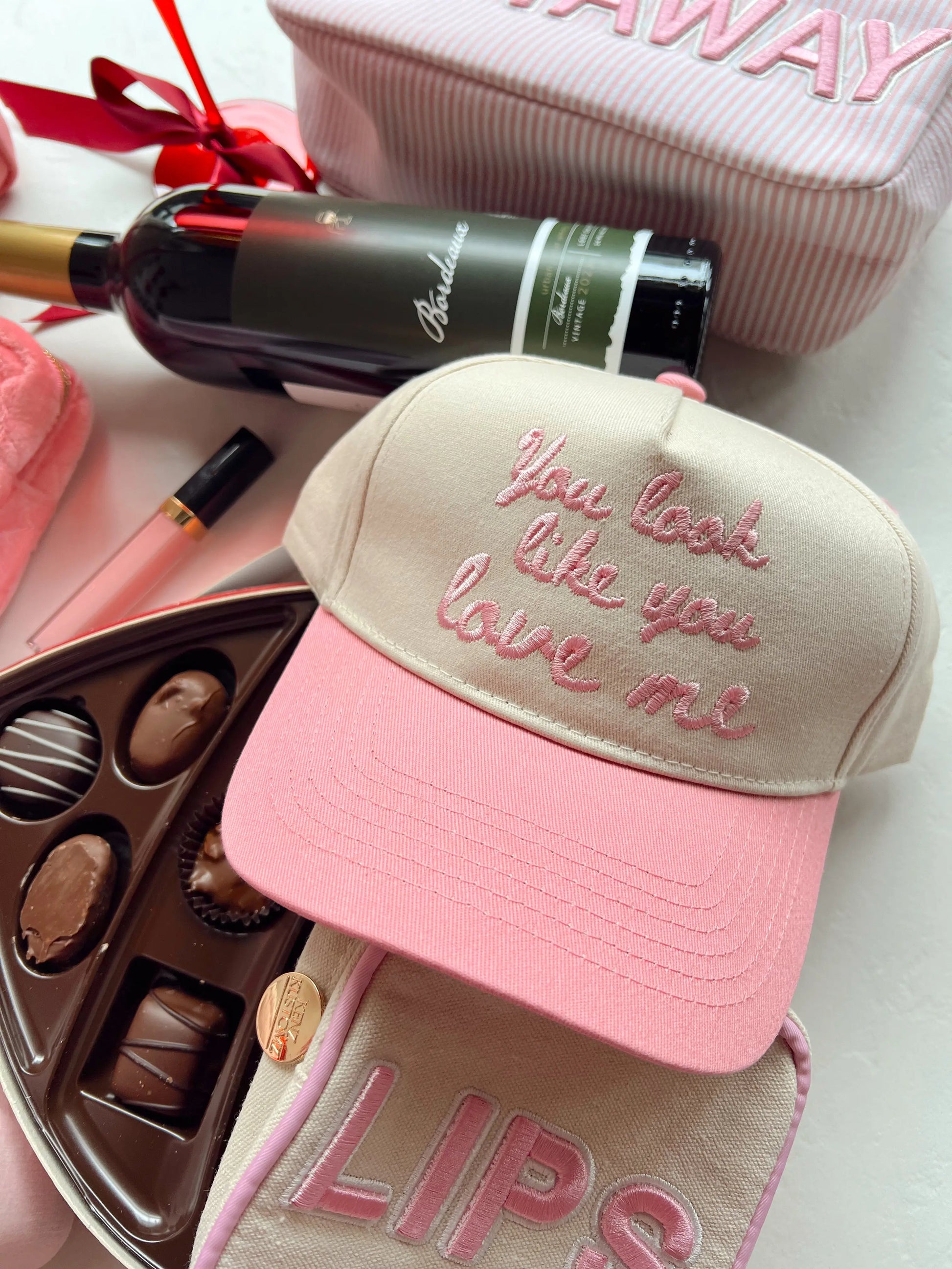 You Look Like You Love Me - Pink Vintage Trucker Hat KenzKustomz