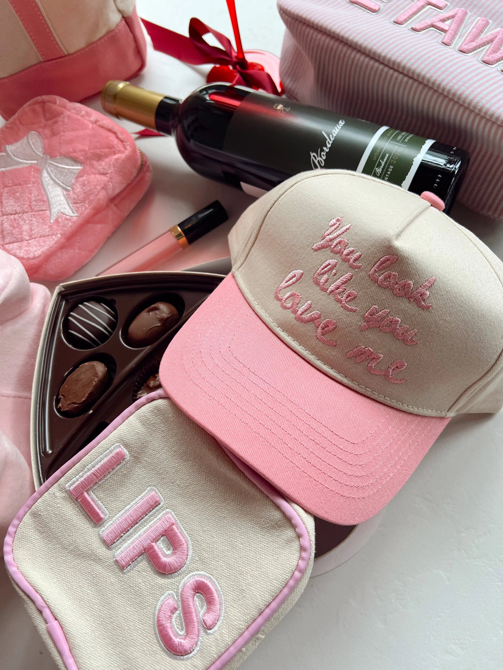 You Look Like You Love Me - Pink Vintage Trucker Hat KenzKustomz