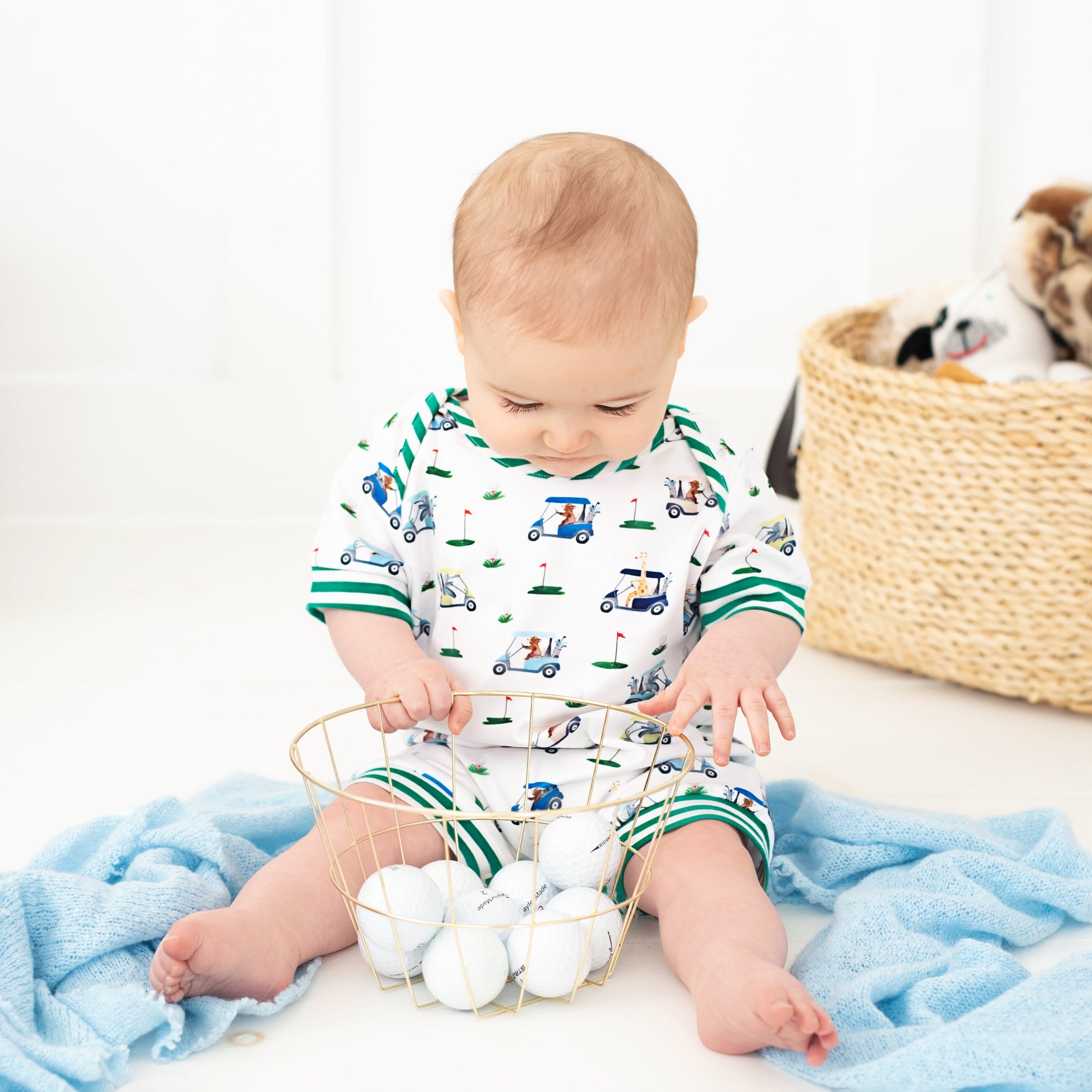 Boys Fairway Shortie Golf Romper - Latchkey 
