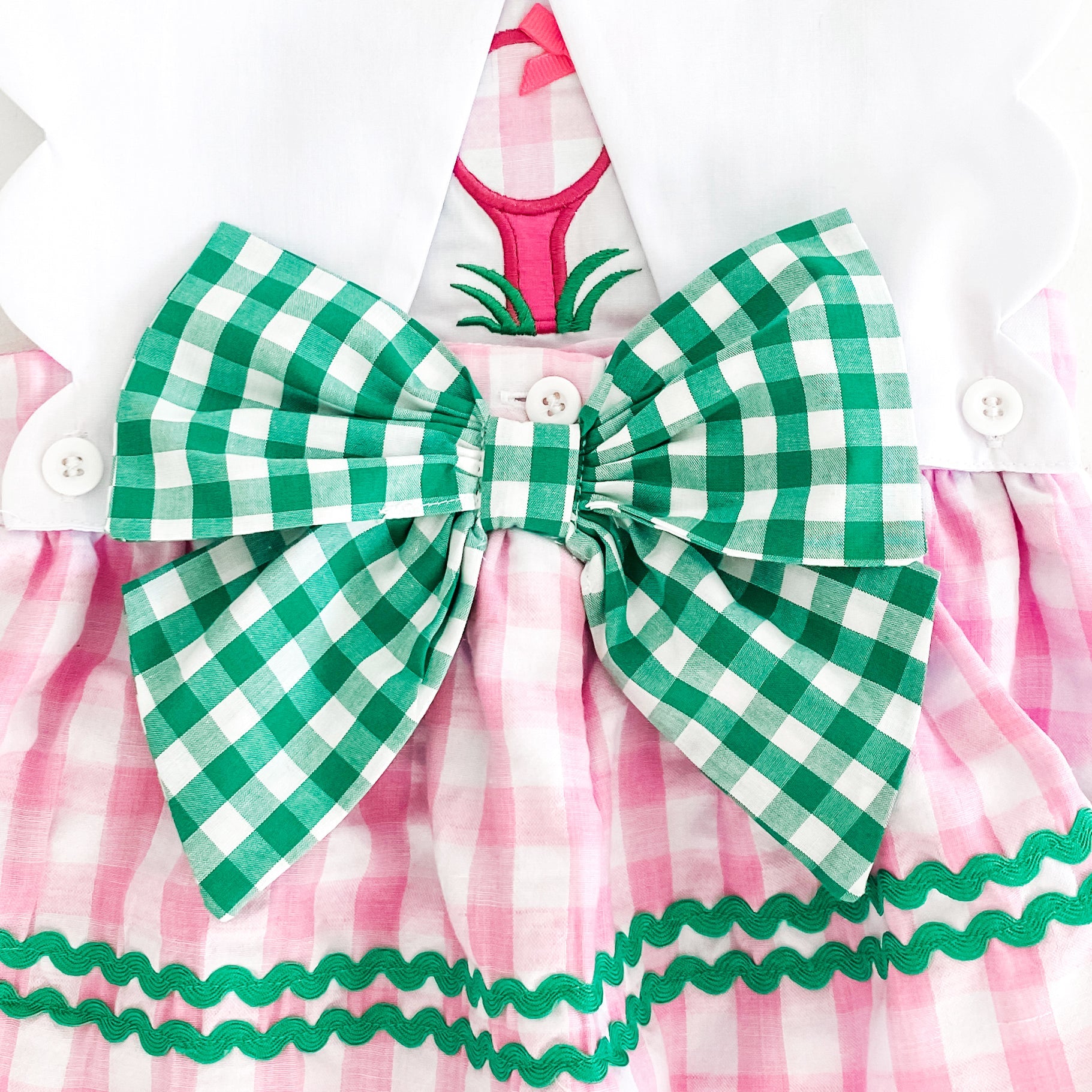 Hole-In-One First Birthday Girls Reversible Golf Bubble - Latchkey 