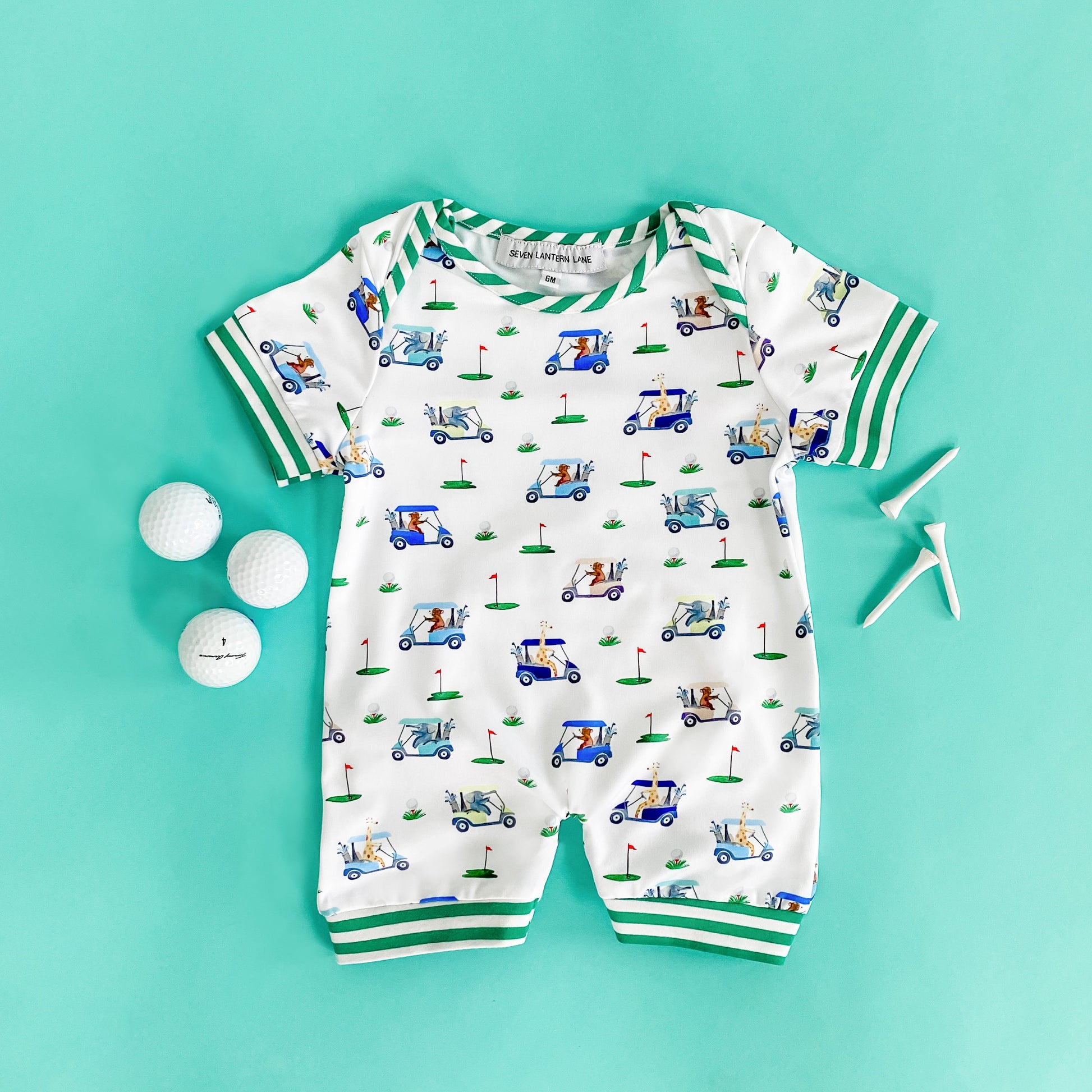 Boys Fairway Shortie Golf Romper - Latchkey 