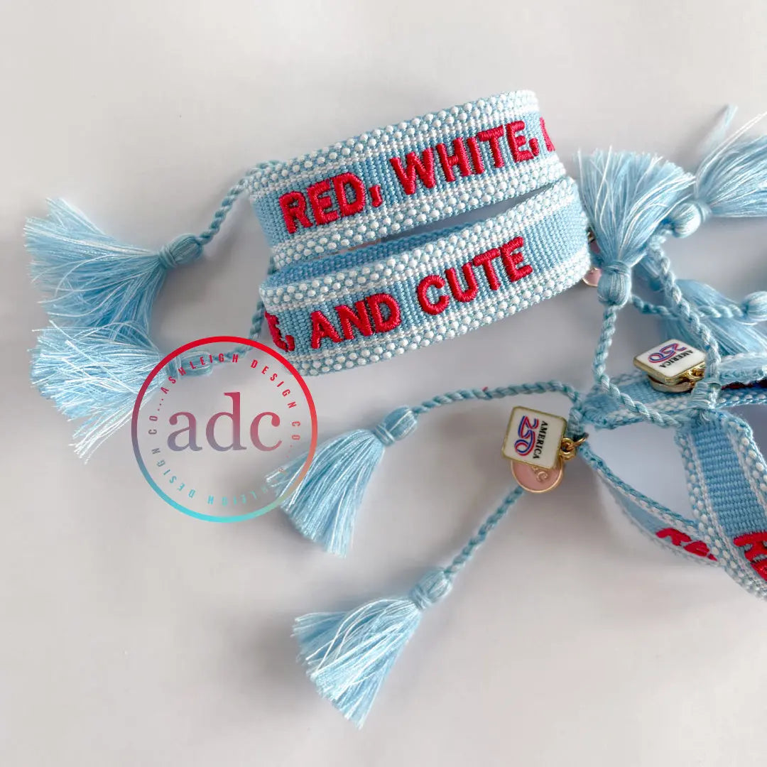 *kids* RED, WHITE, AND CUTE Bracelet *ADC Exclusive* America250🇺🇸 AshleighDesignCo