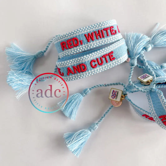 *kids* RED, WHITE, AND CUTE Bracelet *ADC Exclusive* America250🇺🇸 AshleighDesignCo
