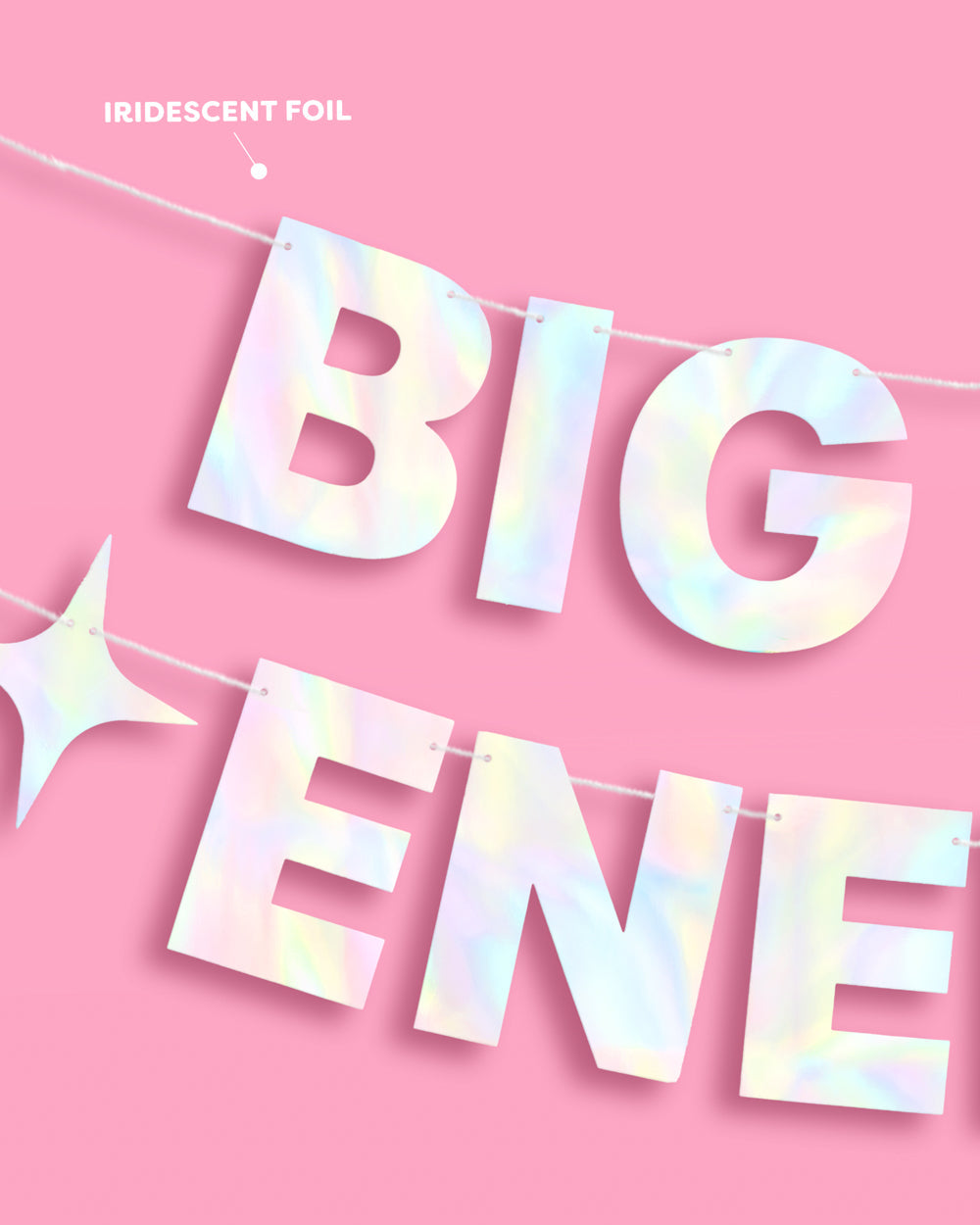 Big Leo Energy Banner - iridescent foil banner
