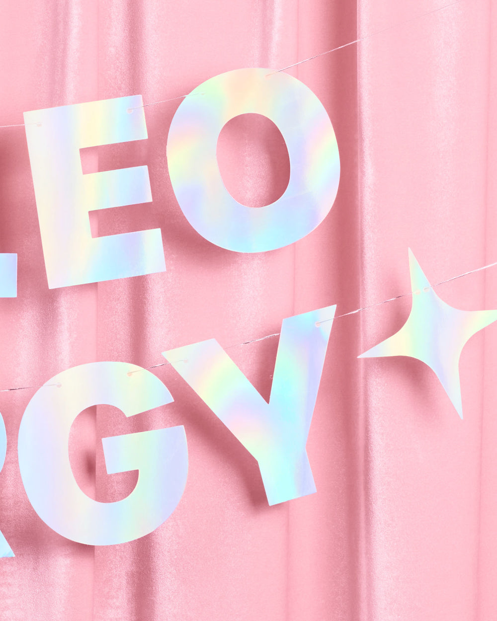 Big Leo Energy Banner - iridescent foil banner