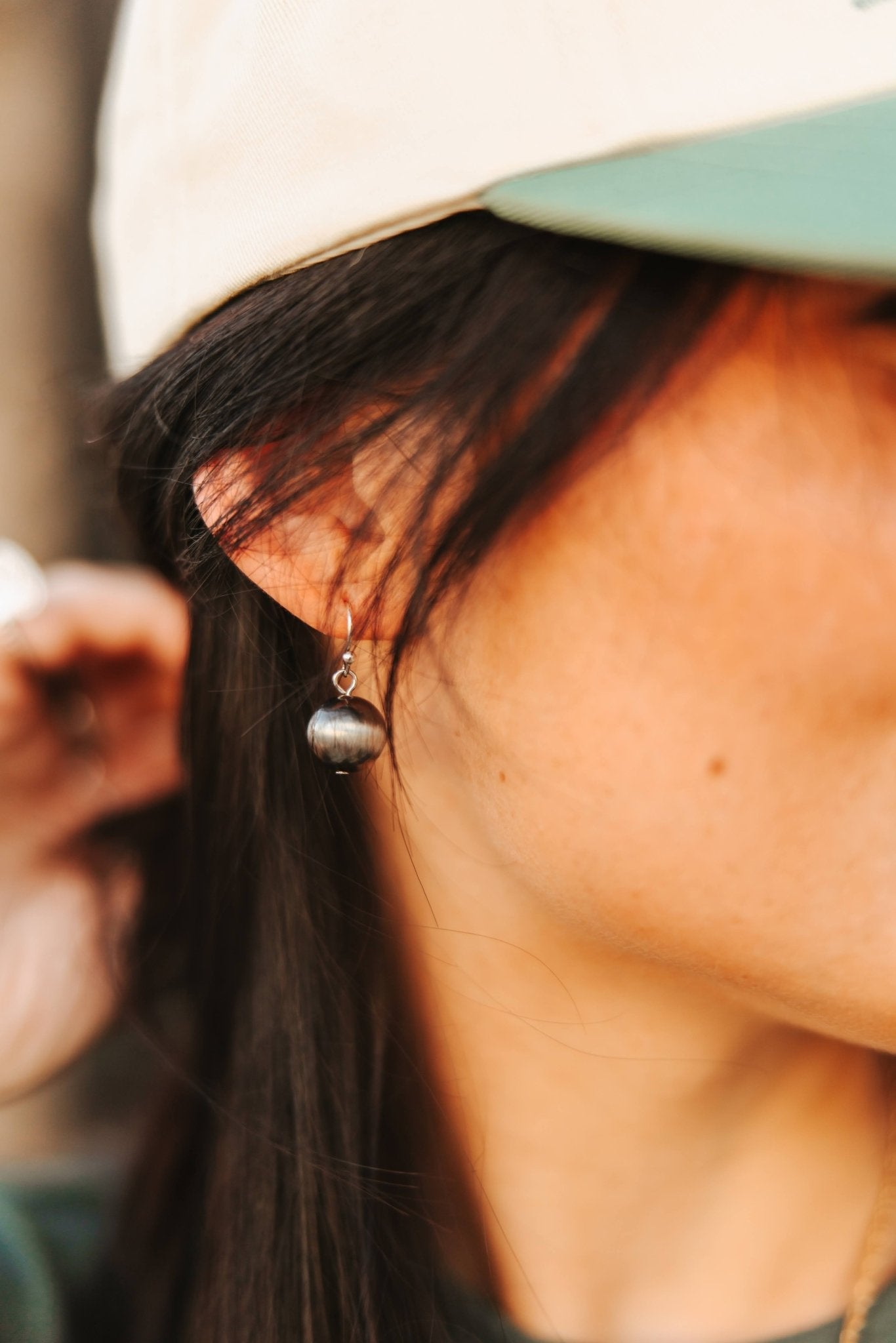 Small Silver Bead Earrings